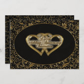 50e anniversaire du Mariage Carte d'invitation (Devant / Derrière)