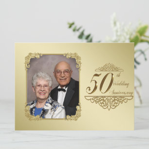 50e anniversaire du Mariage Carte d'invitation pho