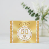 50e anniversaire du Mariage, cartes RSVP personnal (Debout devant)