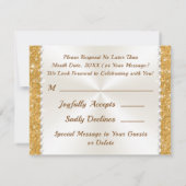 50e anniversaire du Mariage, cartes RSVP personnal (Dos)