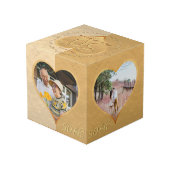 50e anniversaire du Mariage Cube photo d'or (Angle arrière)