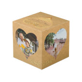 50e anniversaire du Mariage Cube photo d'or (Angle arrière)