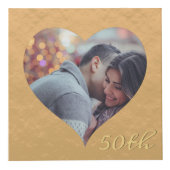 50e anniversaire du Mariage Cube photo d'or (Devant)