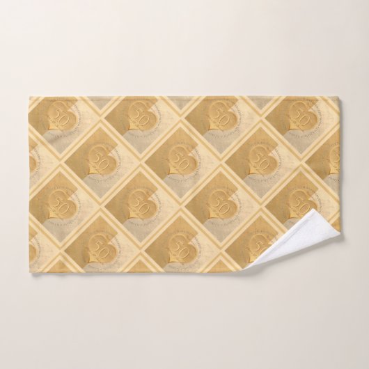 50e anniversaire du Mariage d'or (Serviette à main)