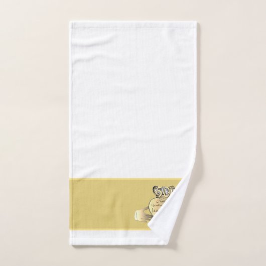 50e anniversaire du Mariage Golden Claddaugh (Serviette à main)