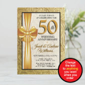 50e anniversaire du mariage Invitation