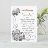50e anniversaire du Mariage Invitation aux roses b (Debout devant)
