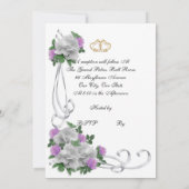 50e anniversaire du Mariage Invitation aux roses b (Dos)