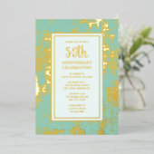 50e anniversaire du Mariage Invitation d'or (Debout devant)