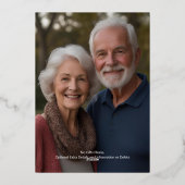 50e anniversaire du Mariage Invitation d'or (Verso)