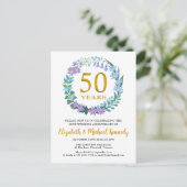 50e anniversaire du Mariage Invitation florale d'o (Debout devant)