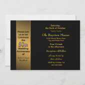50e anniversaire du Mariage - Invitation - Or/Noir (Dos)