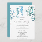 50e anniversaire du Mariage Invitations Chevaux de (Devant / Derrière)