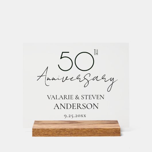 50e anniversaire du Mariage Keepsaké (Recto)