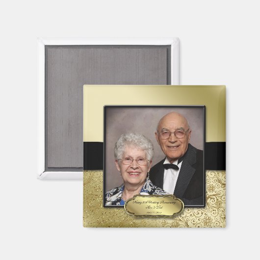 50e anniversaire du Mariage Magnet photo (Recto/Verso)