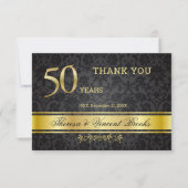 50e anniversaire du Mariage Merci d'or noir (Devant)