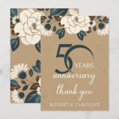 50e anniversaire du Mariage Merci Floral (Devant / Derrière)