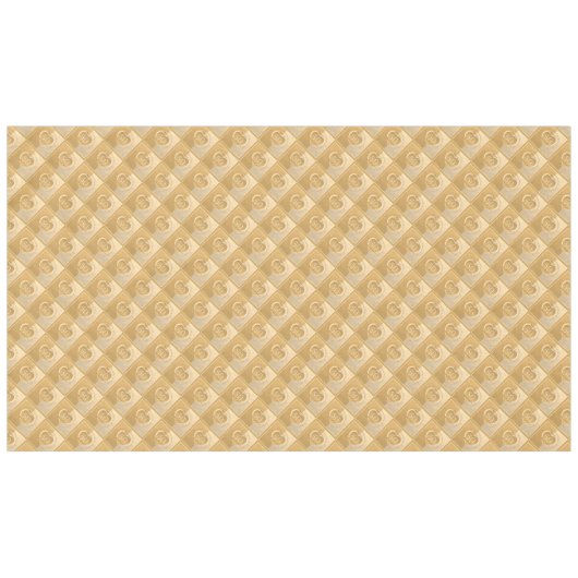 50e anniversaire du Mariage Nappe d'or ocre (Devant (Horizontal))