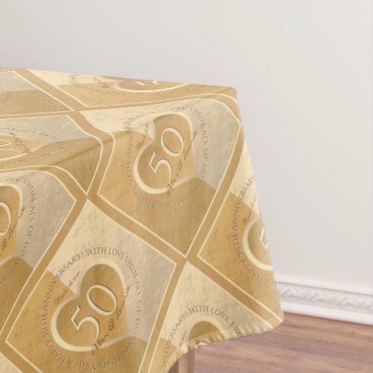 50e anniversaire du Mariage Nappe d'or ocre (In Situ)