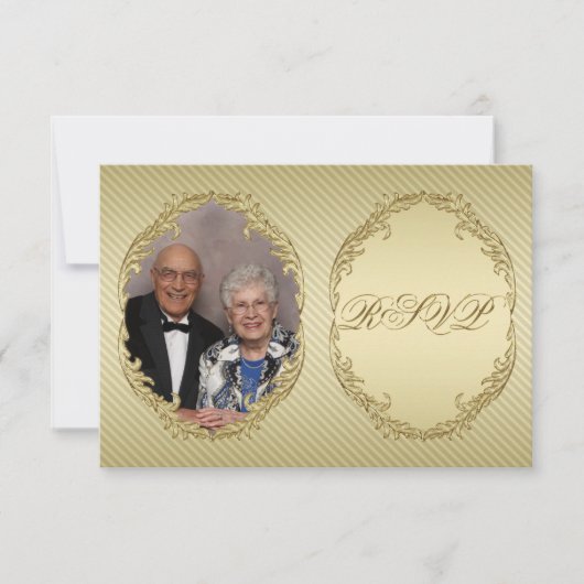 50e anniversaire du Mariage photo carte RSVP (Devant)