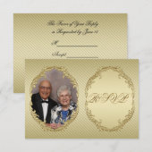 50e anniversaire du Mariage photo carte RSVP (Devant / Derrière)