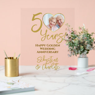 50e anniversaire du Mariage Photo de coeur