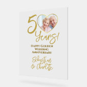 50e anniversaire du Mariage Photo de coeur (Angle)