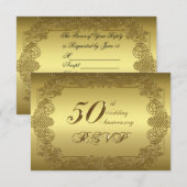 50e anniversaire du Mariage RSVP (Devant / Derrière)