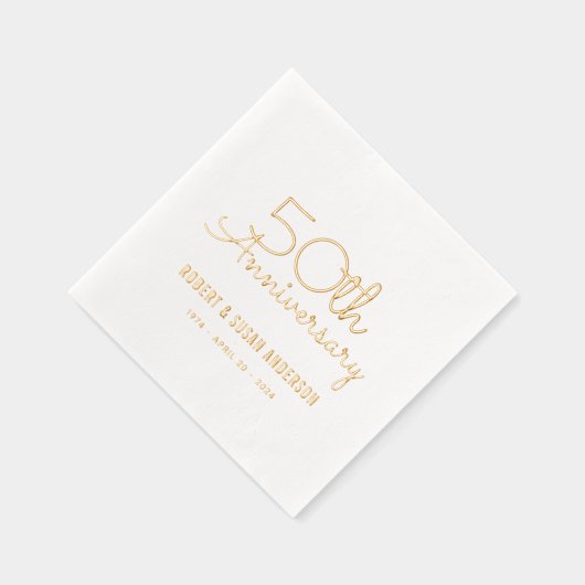 50e anniversaire du Mariage Script moderne Or (Droite)