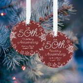 50e anniversaire du Mariage Snowflakes Dark Red