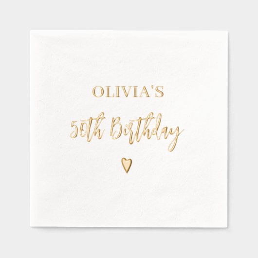 50e anniversaire Elégant Coeur Moderne Or (Recto)