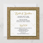 50e Anniversaire Elegant Gold Invitation (Dos)
