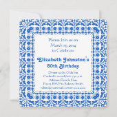 50e anniversaire Elegant Invitations de la fête Bl (Dos)