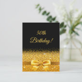 50e anniversaire en noir avec invitation arc or (Debout devant)