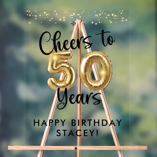 50e anniversaire encourage à 50 ans Affiche de bie (Neutre)