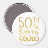 50e Anniversaire Escouade 50 Party Cercle Magnet (Recto/Verso)