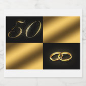 50e anniversaire, Étiquette de nourriture et de bo (Étiquettes simples)