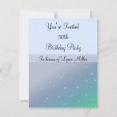 50e anniversaire Faire-part en bleu (Devant)