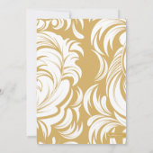 50e anniversaire Fancy Golden Invitation (Dos)