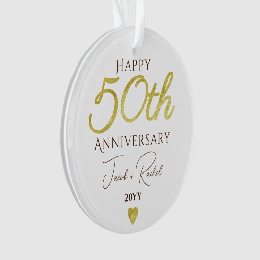 50e anniversaire Faux Gold Custom Wedding (devant)
