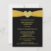 50e anniversaire - Faux Pocket Photo Invitations (Dos)