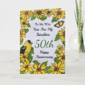 50e Anniversaire Femme Vous êtes ma carte soleil (Devant)