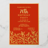 50e anniversaire fête Fête Foil Invitation (Recto)