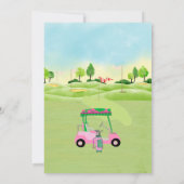 50e Anniversaire Fête Lady Golfer Thème Invitation (Dos)