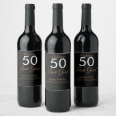 50e anniversaire fête mariage étiquette vin (Bouteilles)