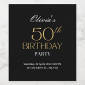 50e anniversaire fête mariage étiquette vin (Étiquettes simples)