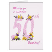 50e anniversaire Fleur numéros décorés (Devant)