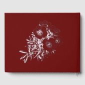 50e anniversaire fleuri en bordeaux et blanc (Verso)