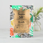 50e anniversaire Gold et Invitations tropicales mo (Debout devant)