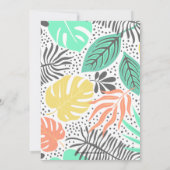 50e anniversaire Gold et Invitations tropicales mo (Dos)